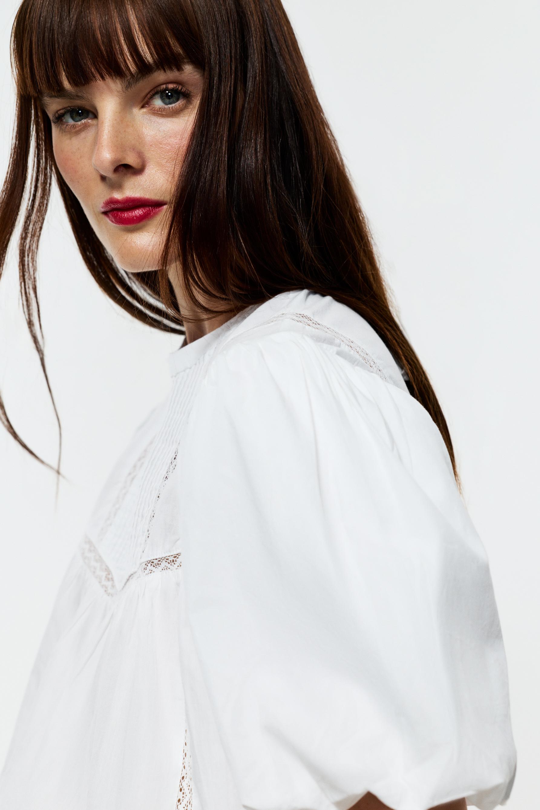 Embroidered blouse — WHITE
