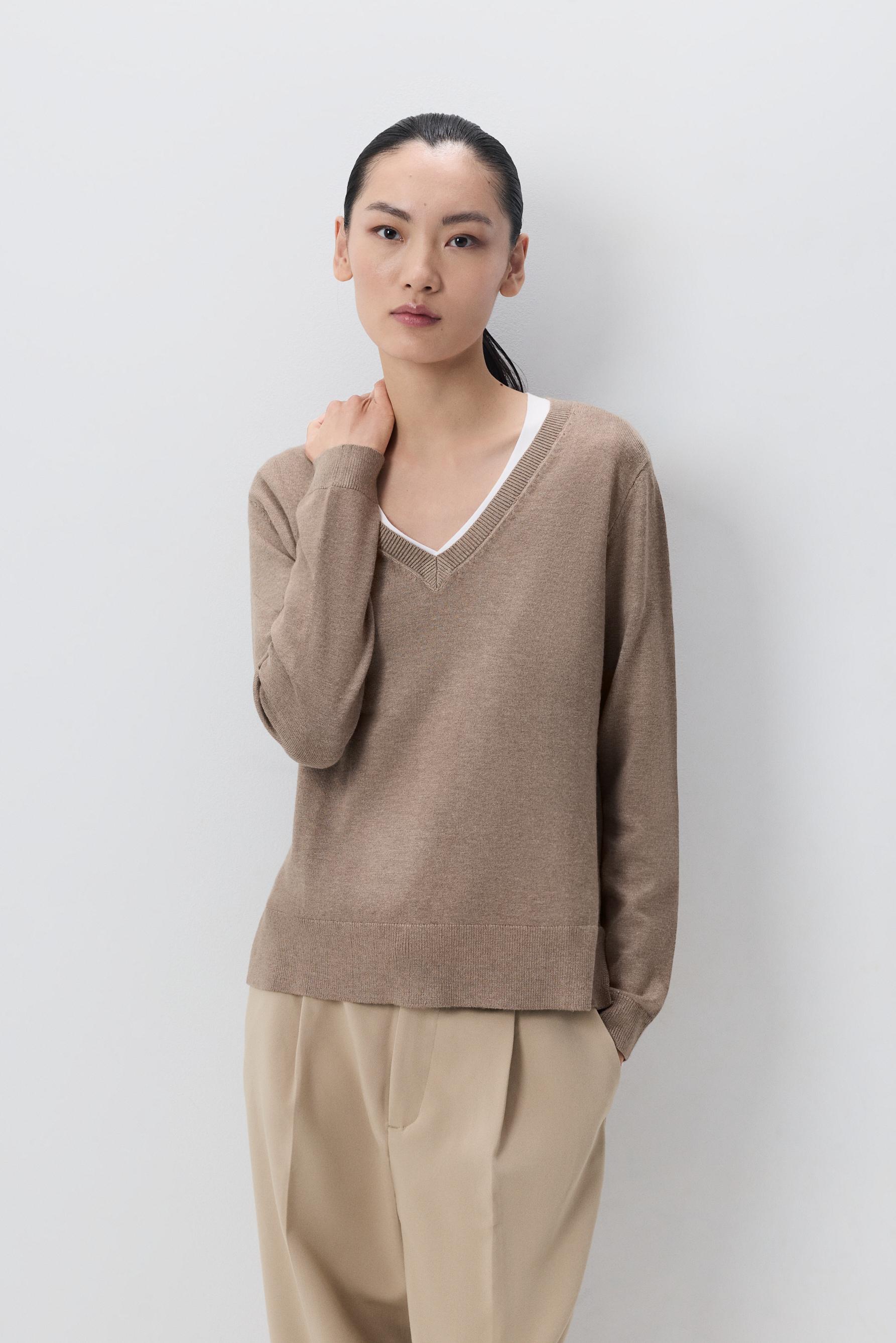 Jersey básico cuello pico