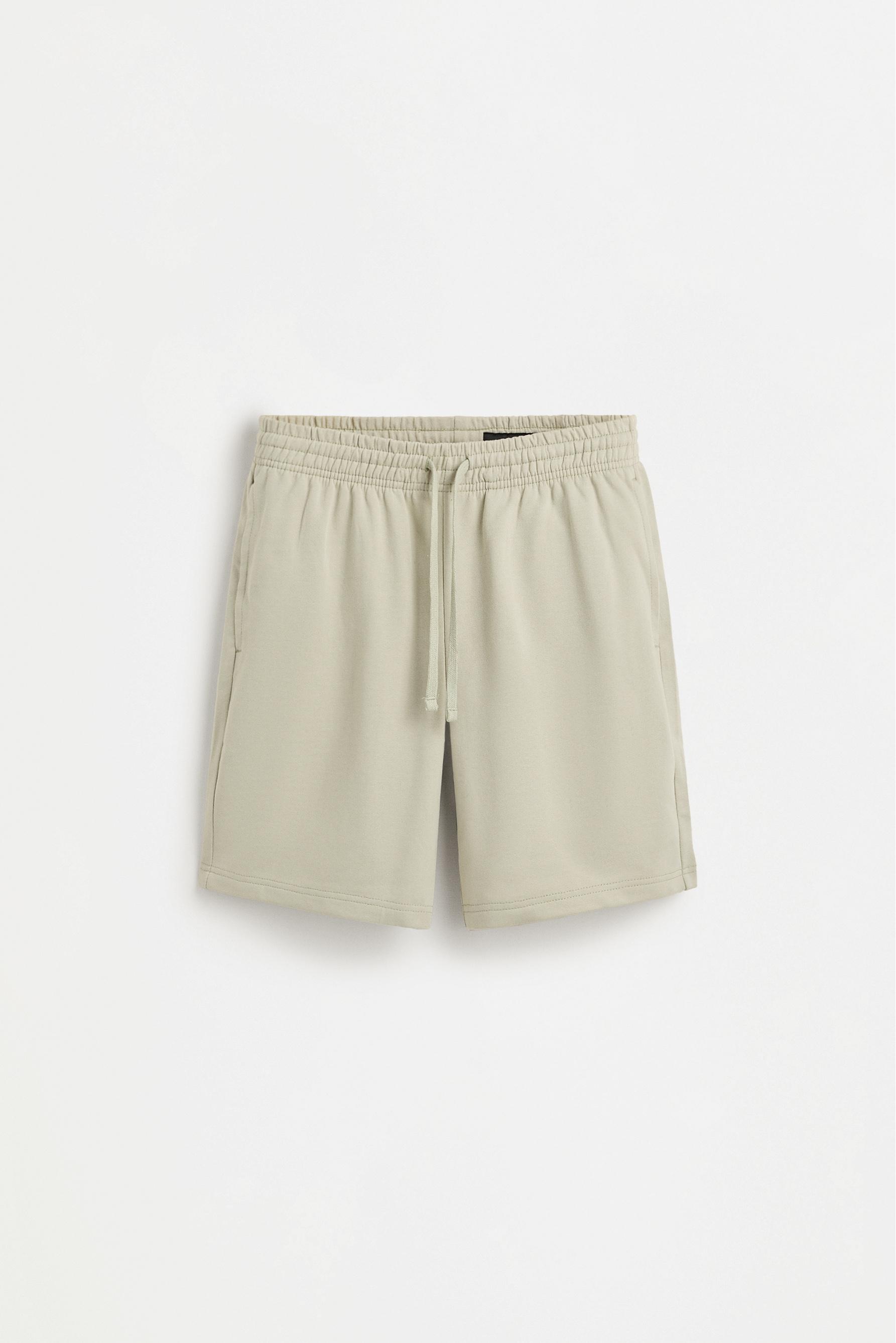 Basic tracksuit Bermuda shorts — PALE GREEN