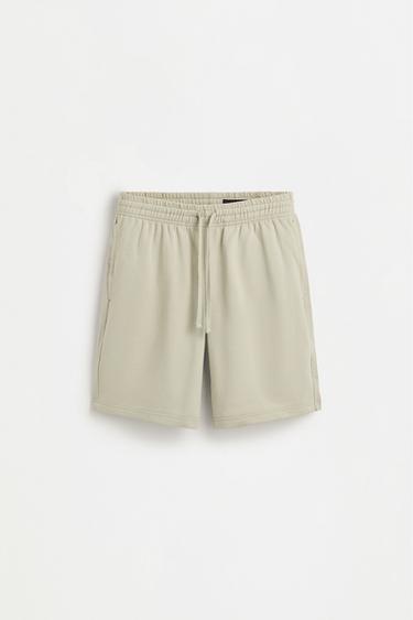 Basic tracksuit Bermuda shorts — PALE GREEN 6
