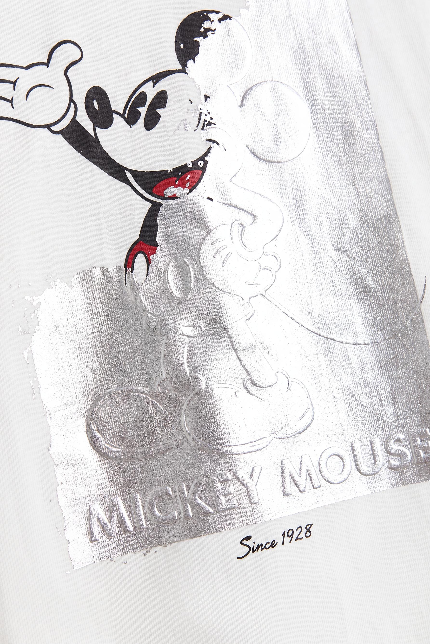 Metallic Mickey Mouse ©Disney T-shirt — OFF WHITE