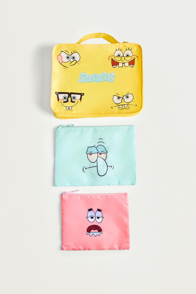 SpongeBob Nickelodeon™ travel organisers (Set of 3) — YELLOW TONES