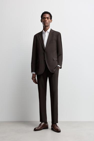 Suit blazer — BROWN 2