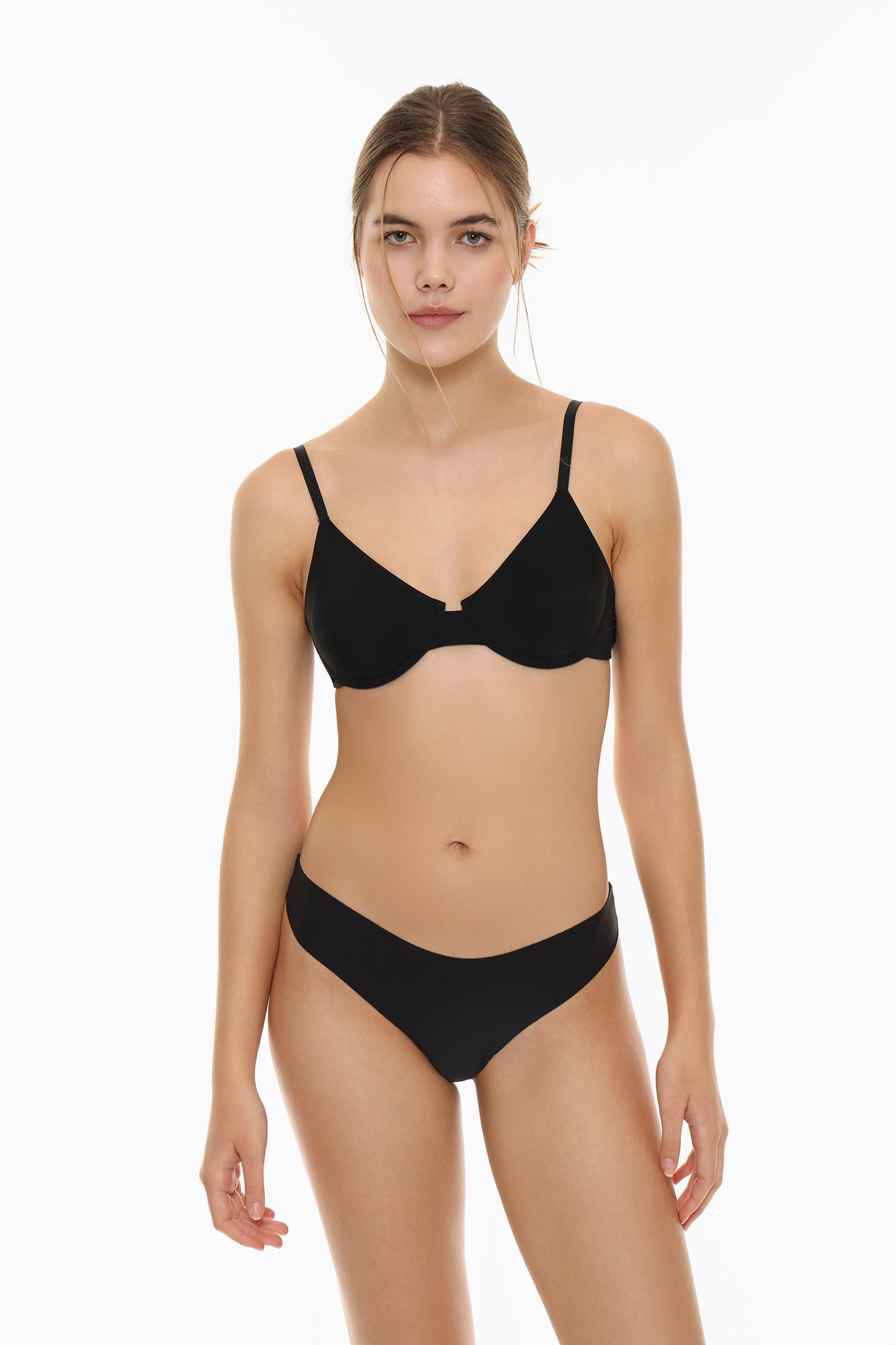 Pack of 3 classic microfibre briefs — BLACK