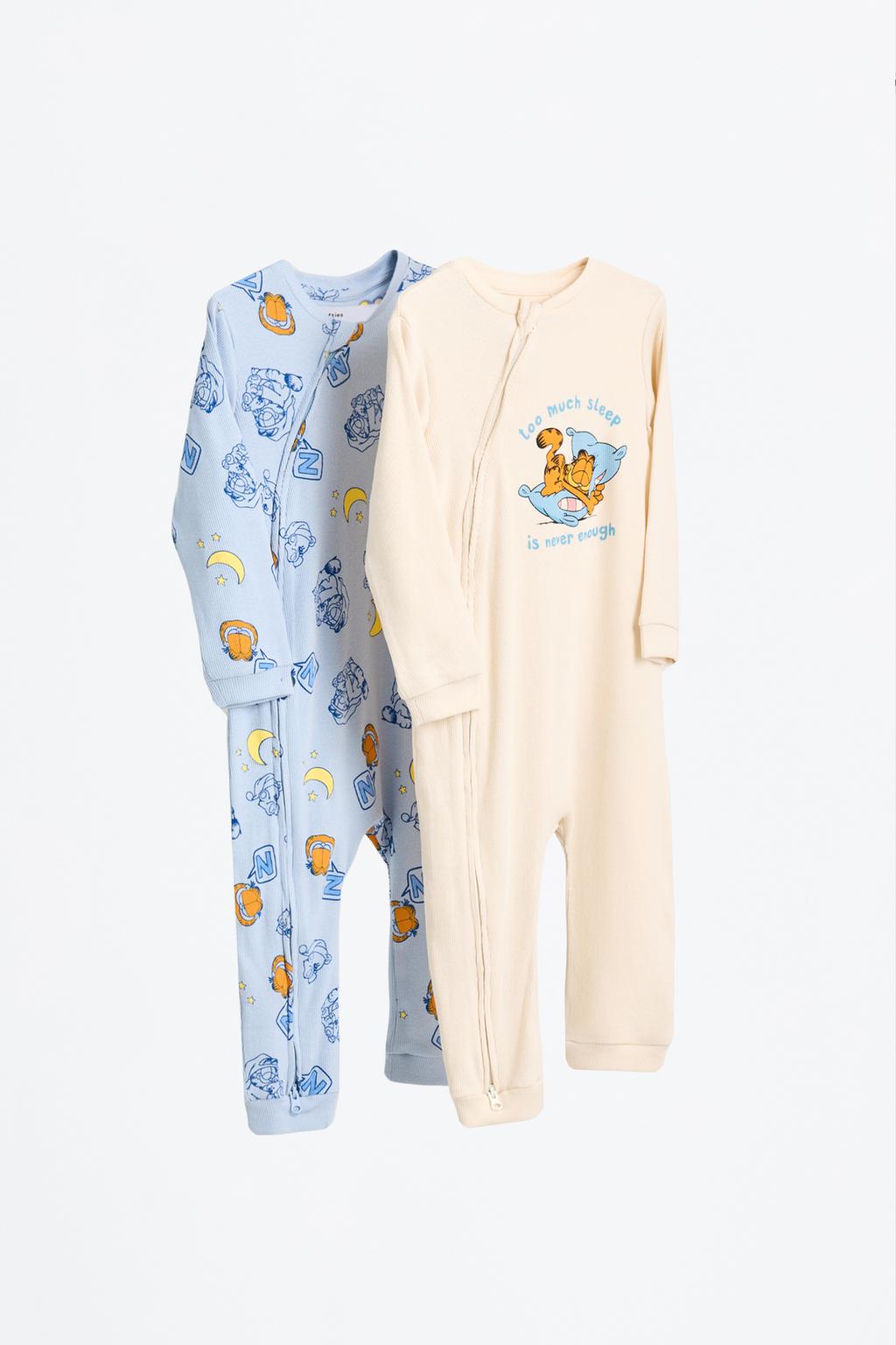 Pack 2 pijamas Garfield ©Nickelodeon enteros canalé
