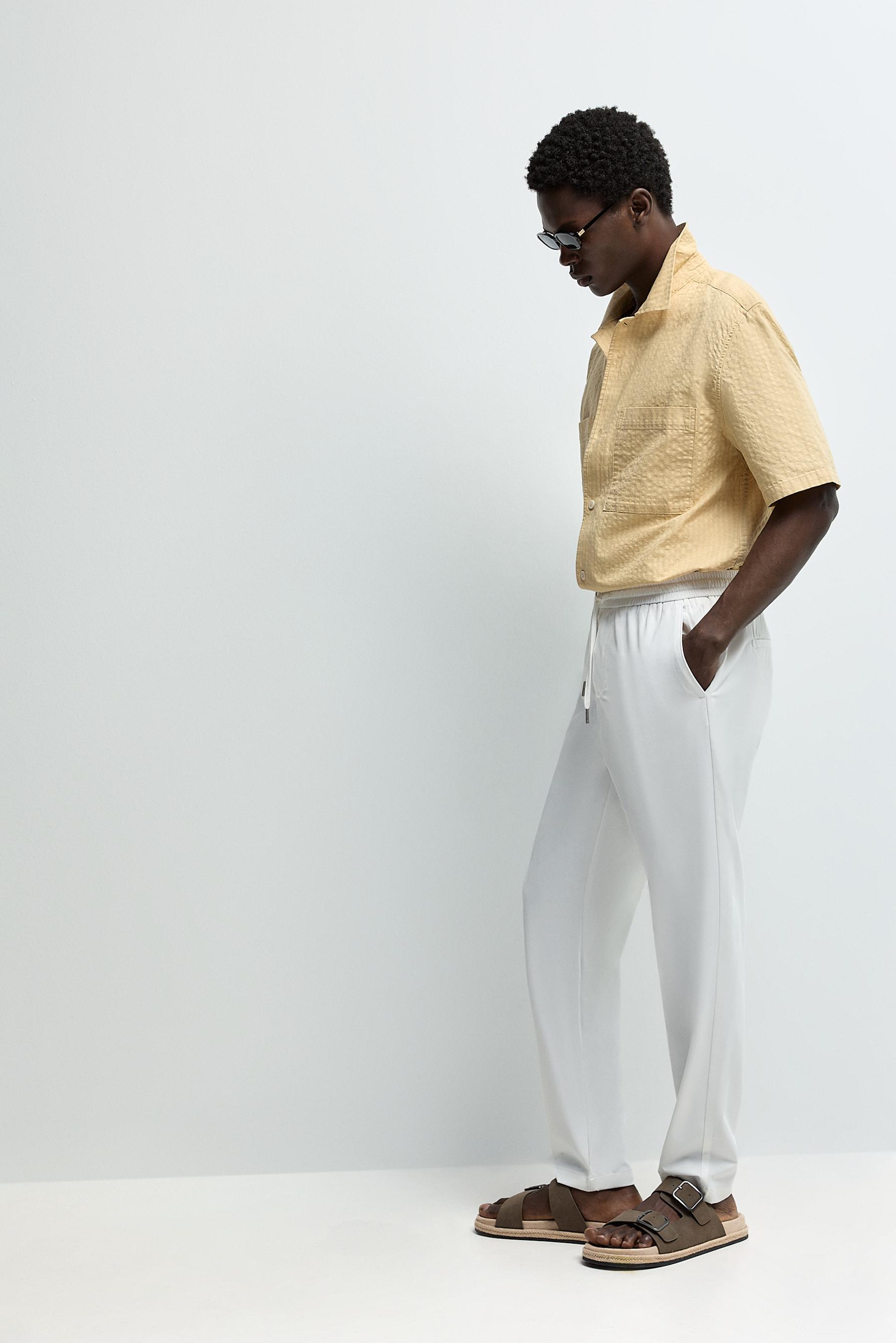 Tailored jogger trousers — WHITE