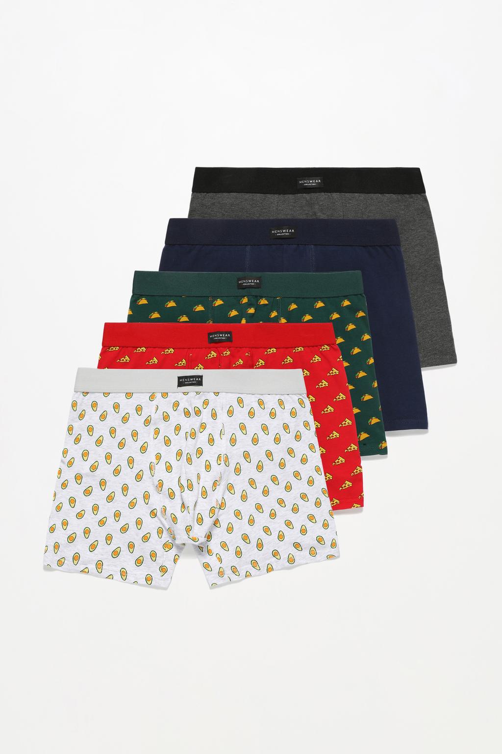 Pack of 5 assorted long boxers