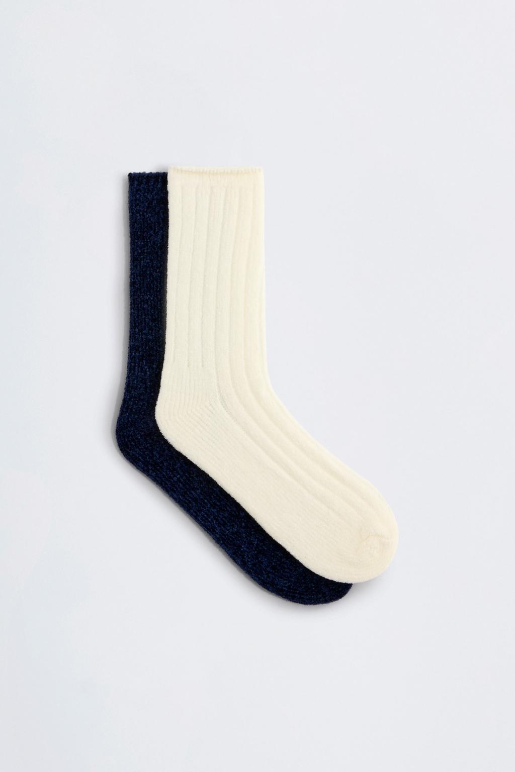 Pack 2 calcetines largos chenilla