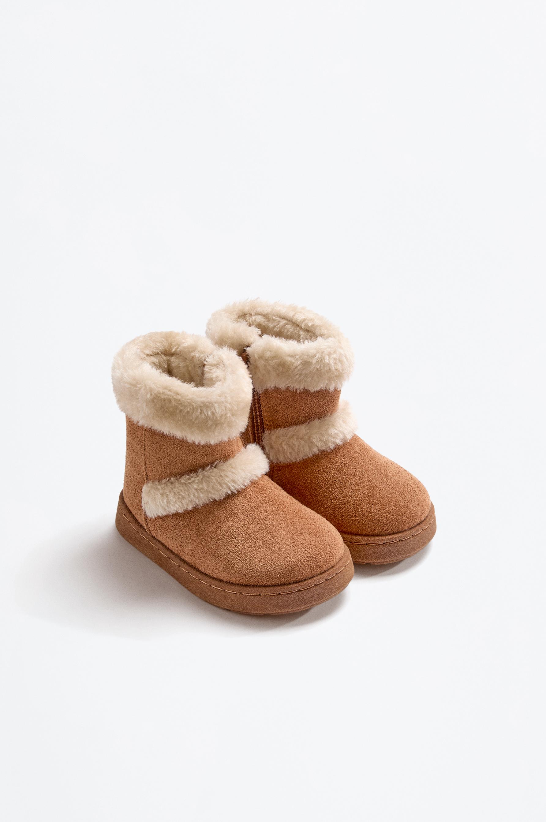 Knee-high fur boots — LEATHER