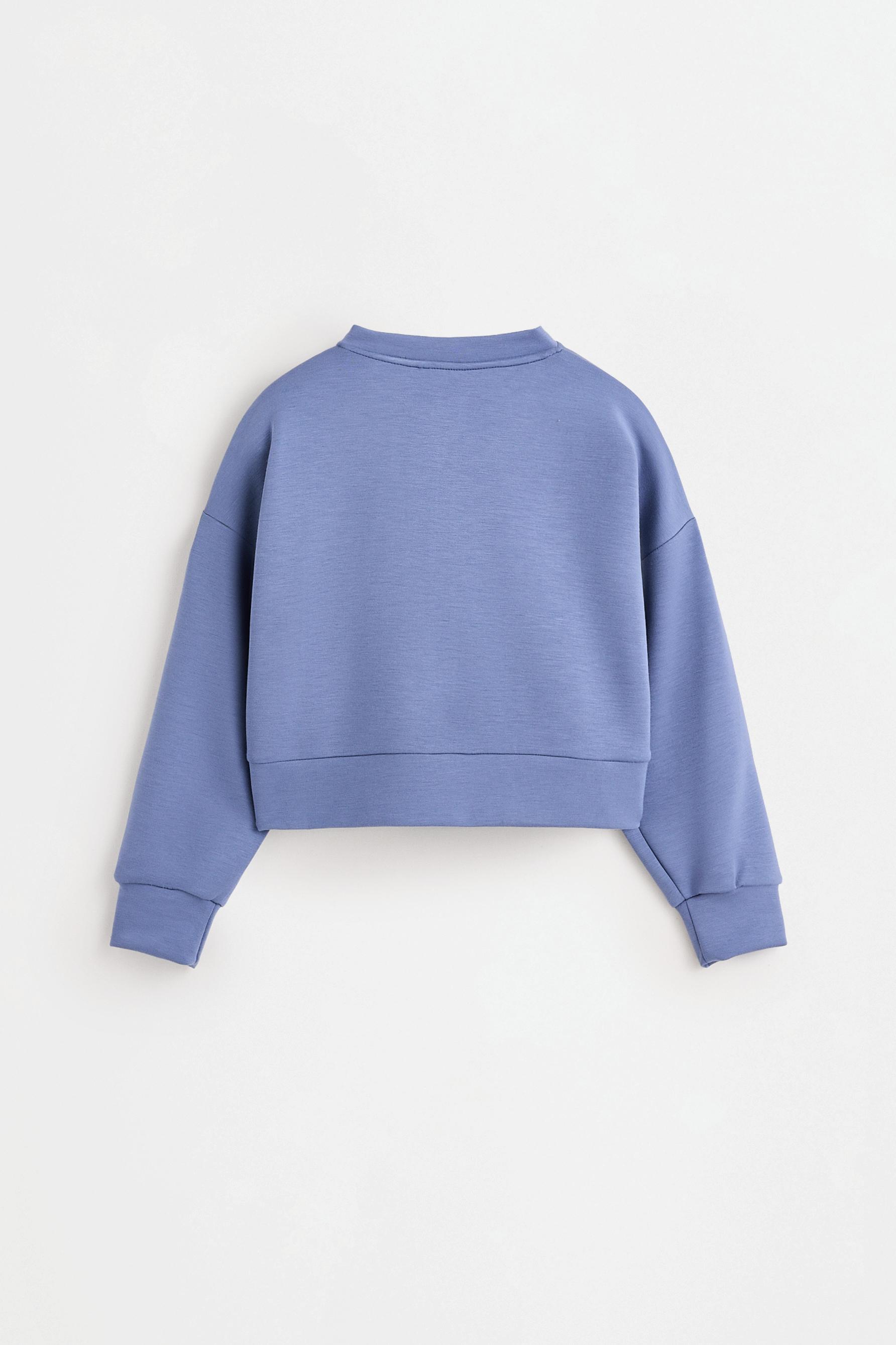 Zip-up sports sweatshirt — PETROL BLUE