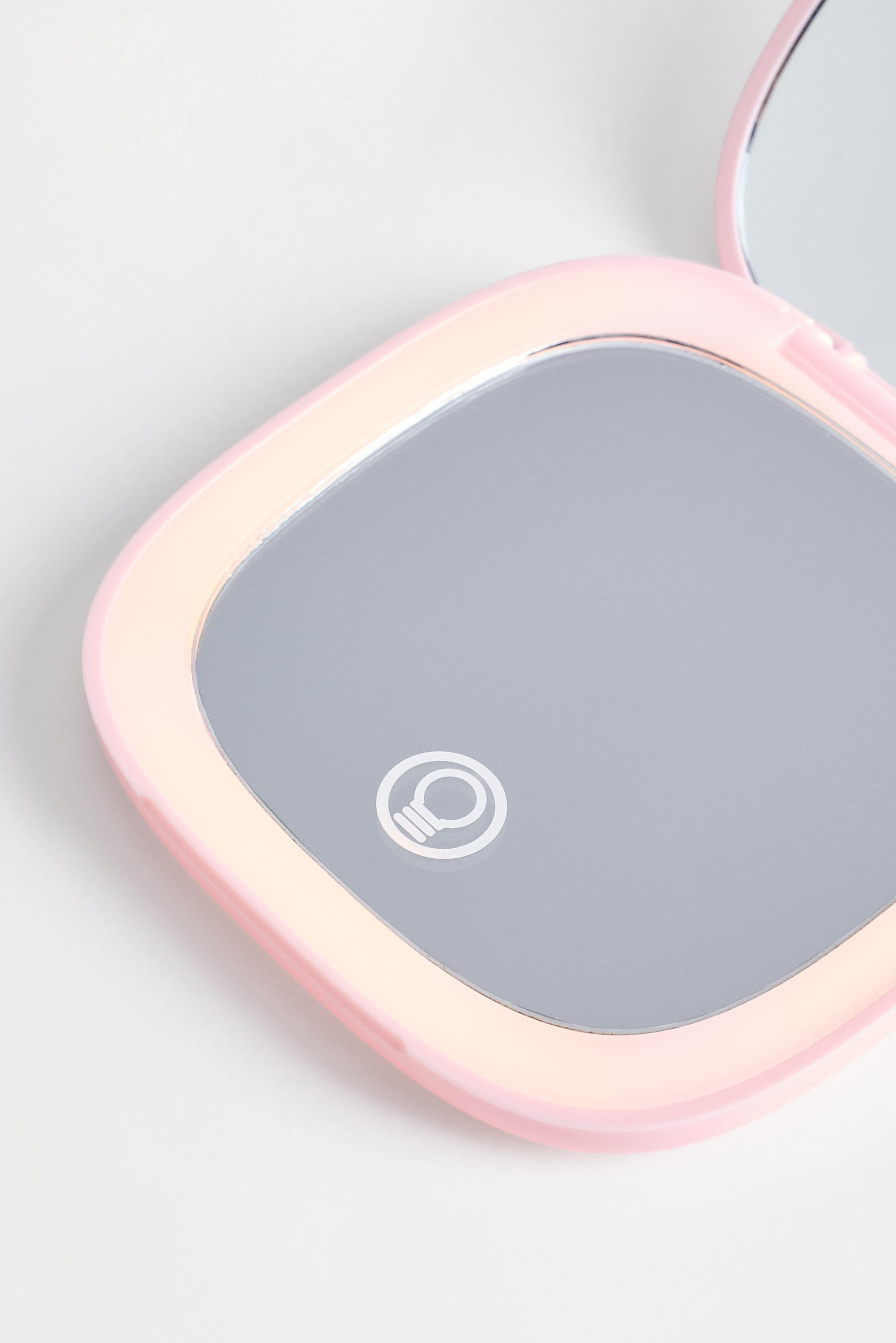 LED light mirror — ROSE PINK