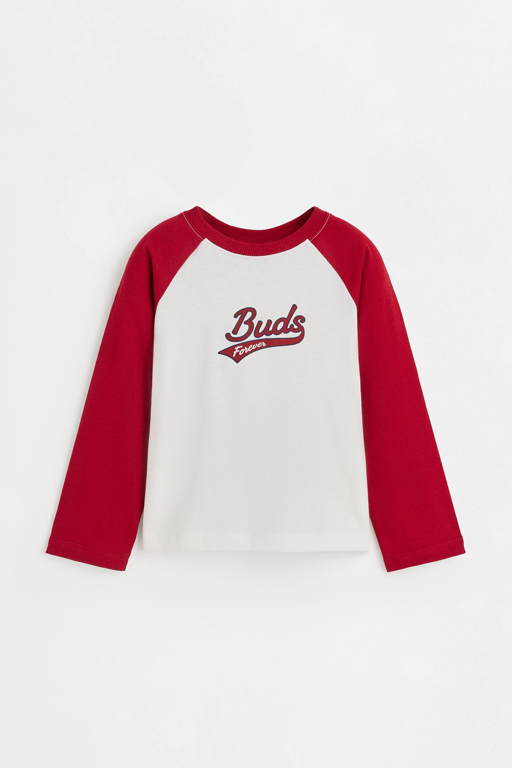 Slogan raglan sleeve T-shirt — BRIGHT RED