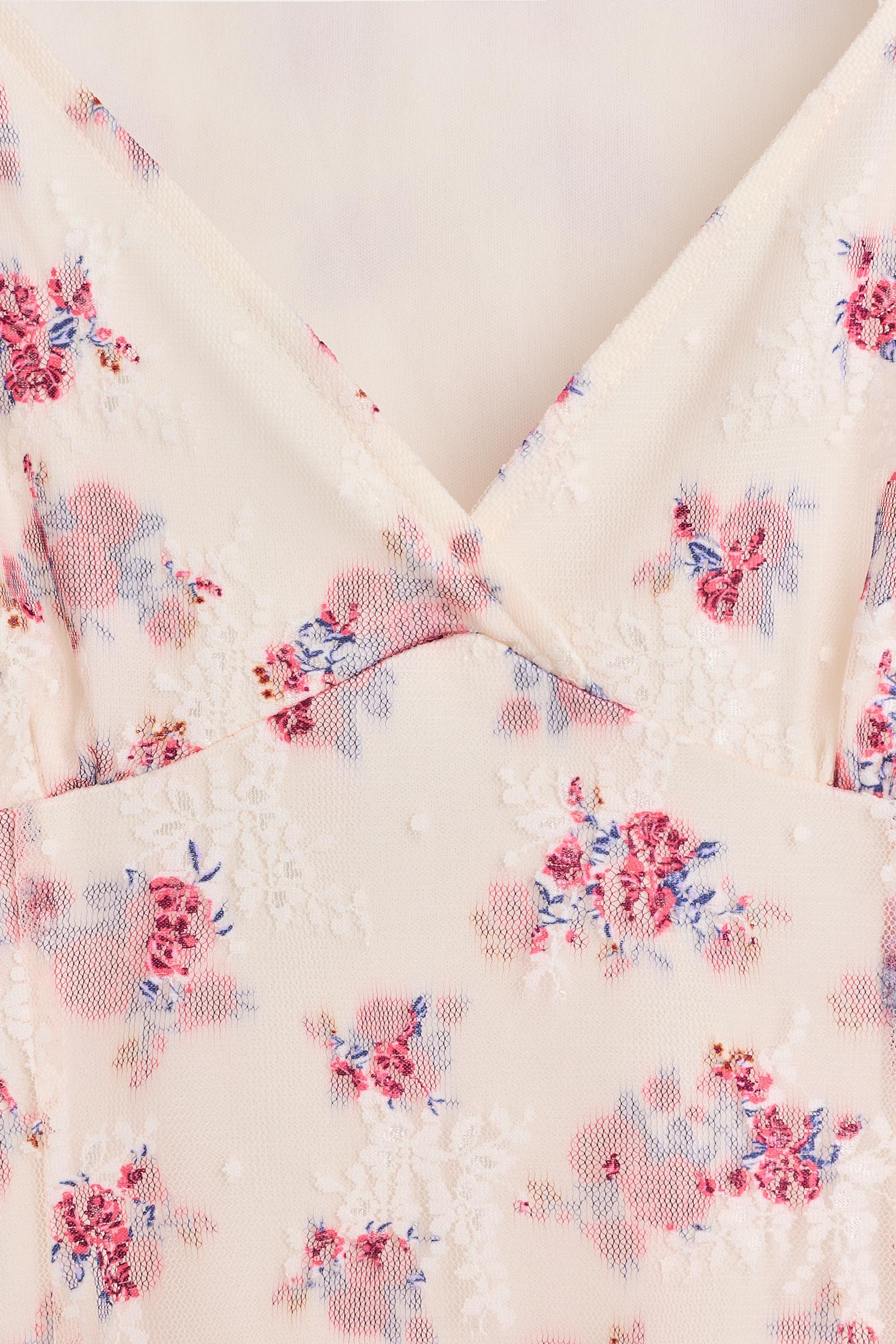 Short lace dress — OFF WHITE