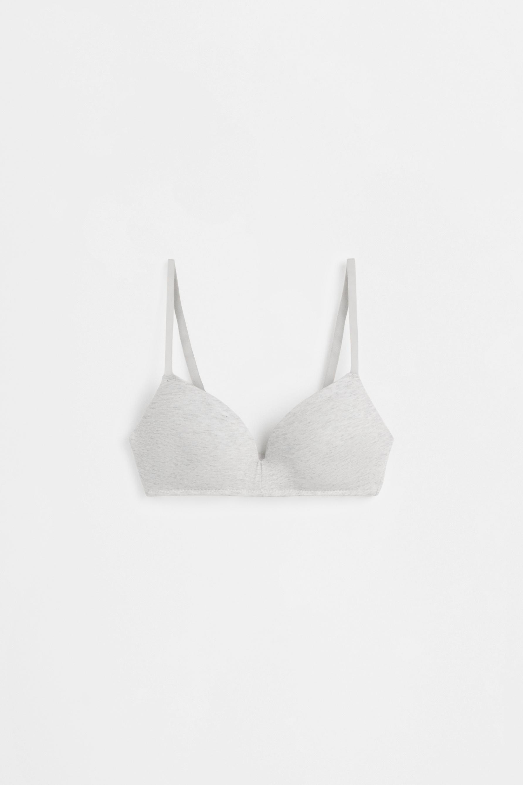 Pre-shaped bras (2-pack) — GREY