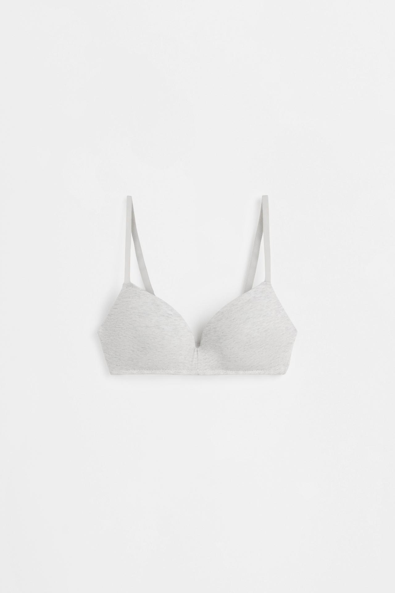 Pre-shaped bras (2-pack) — GREY
