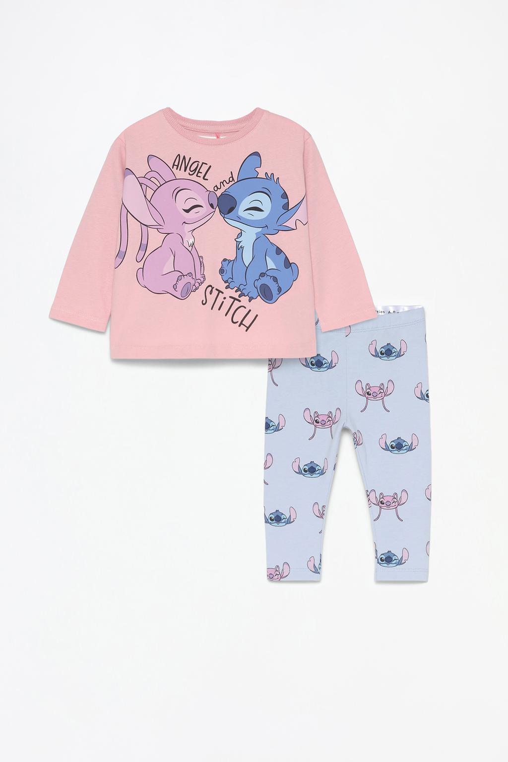 Stitch ve Angel ©Disney t-shirt ve tayt takım