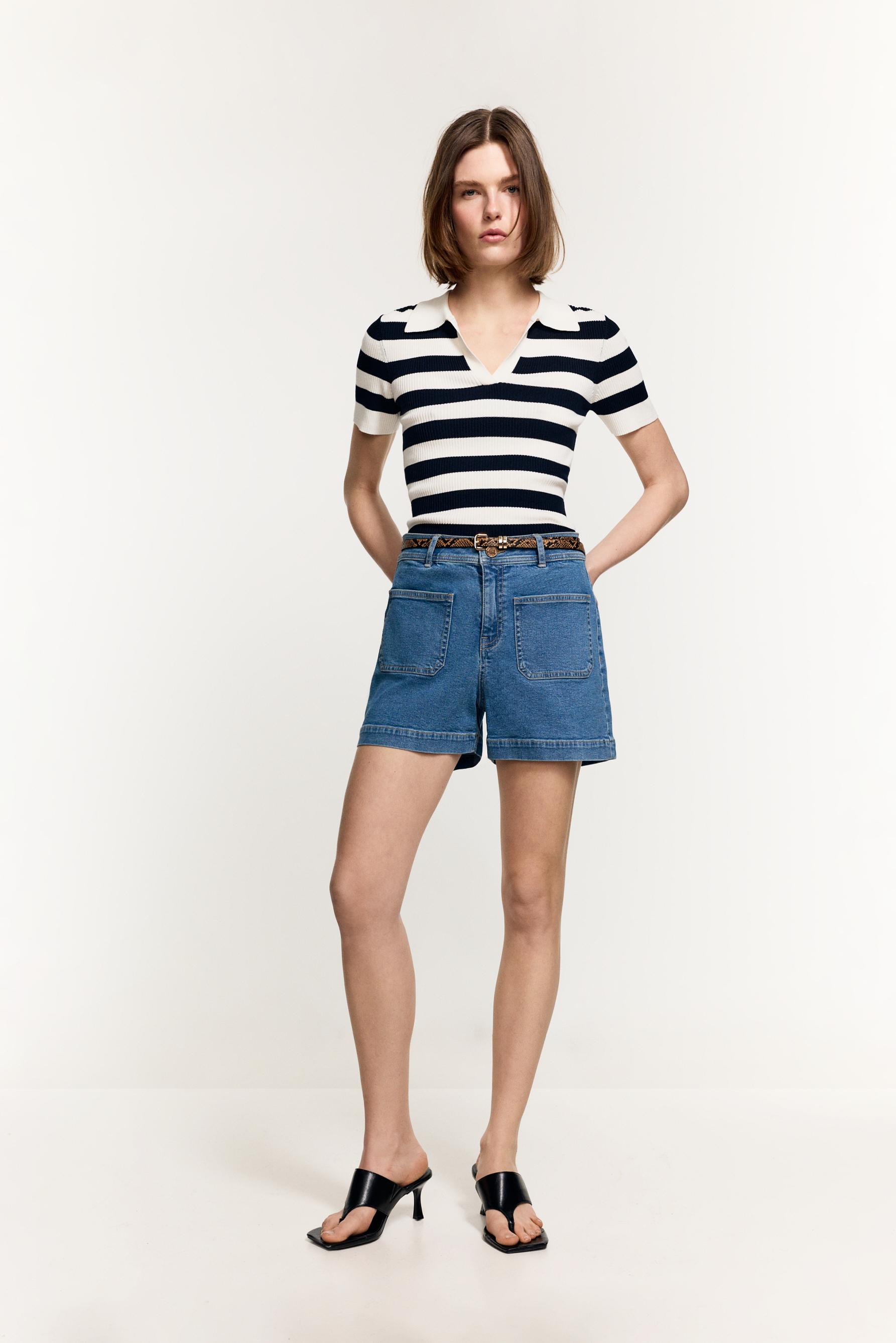 Short denim bolsillos