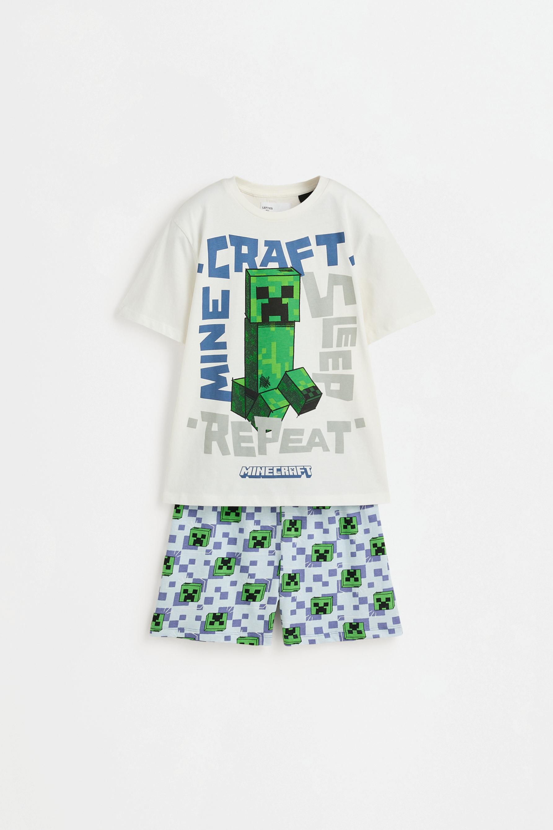Short Minecraft pyjamas — OFF WHITE
