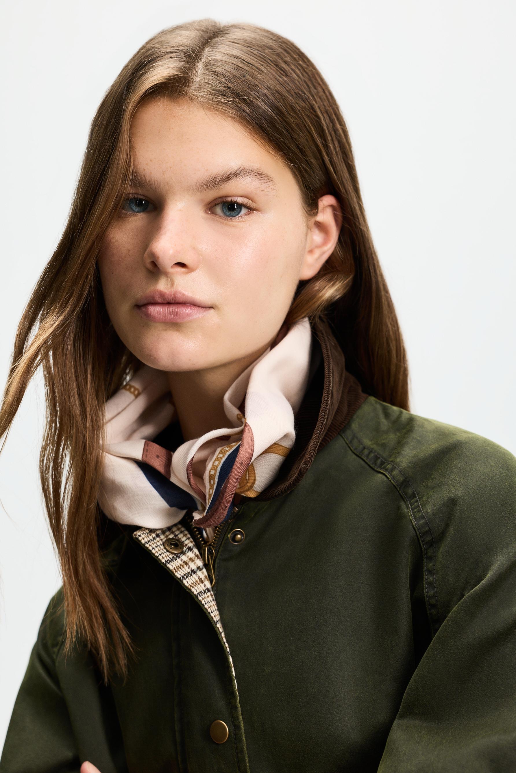 Chain print scarf — ECRU