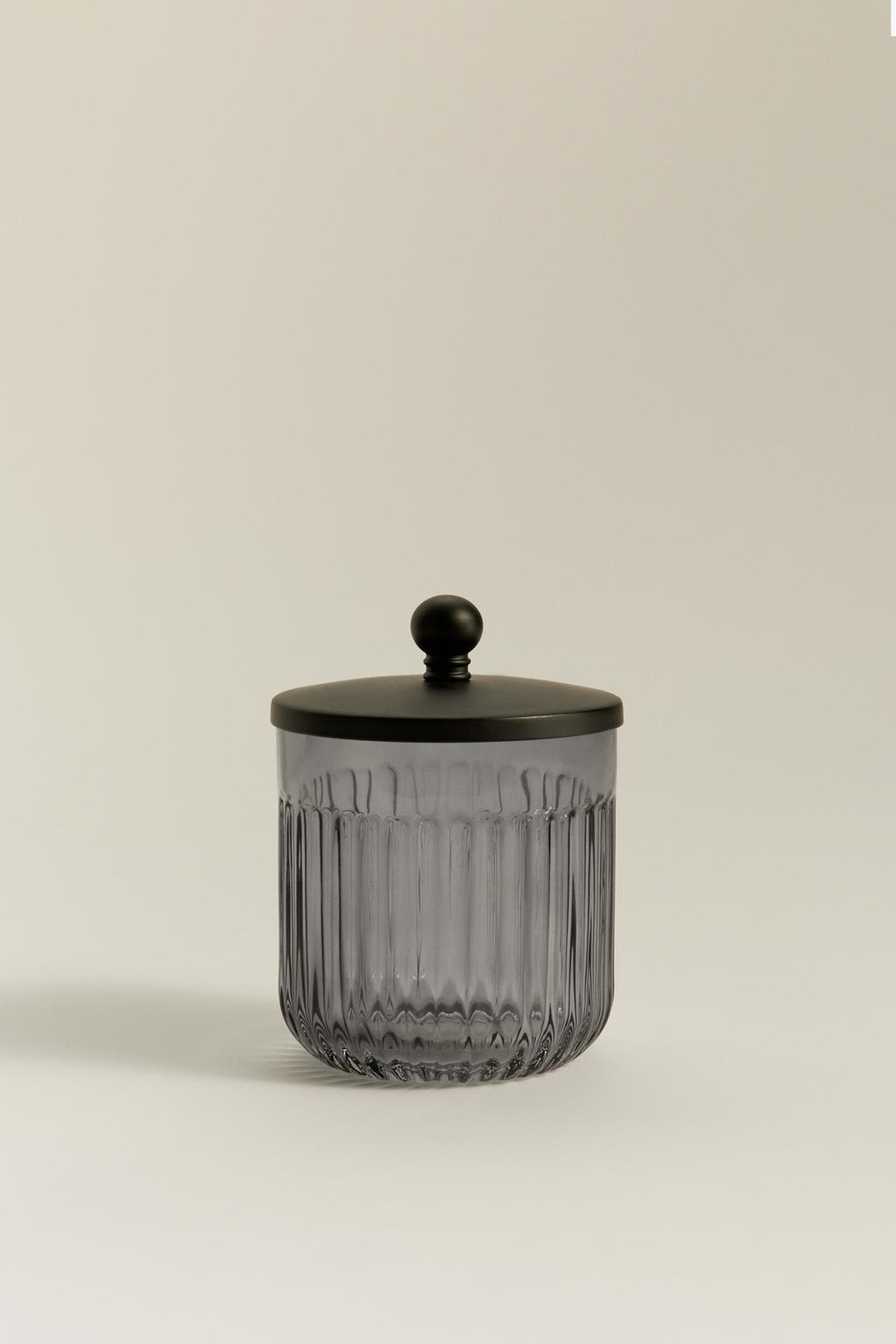 Vaso cepillo vidrio rayado