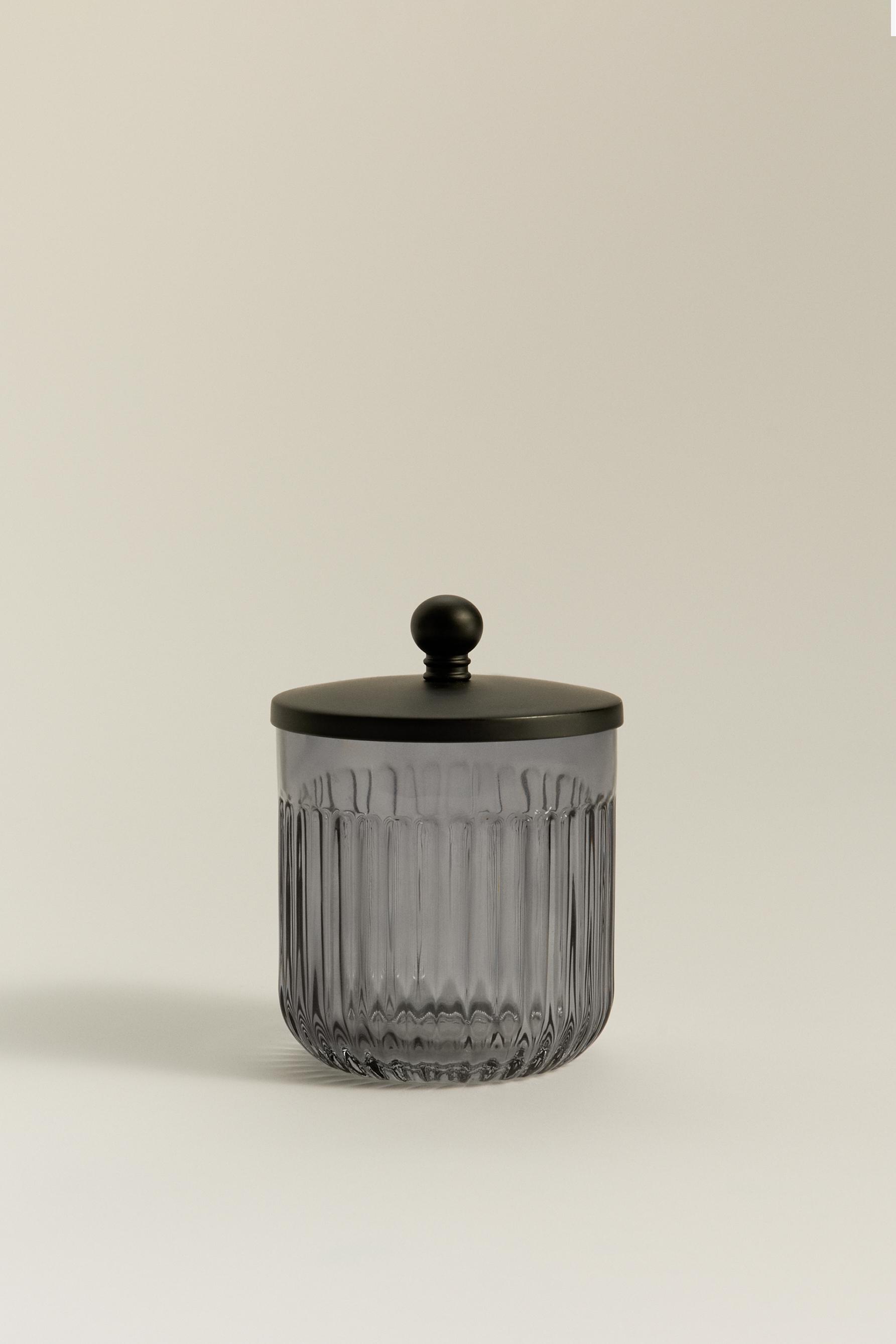 Vaso cepillo vidrio rayado