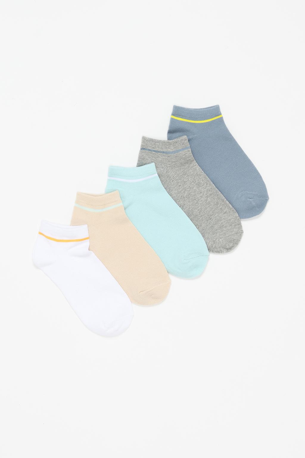 5-pack of short striped socks