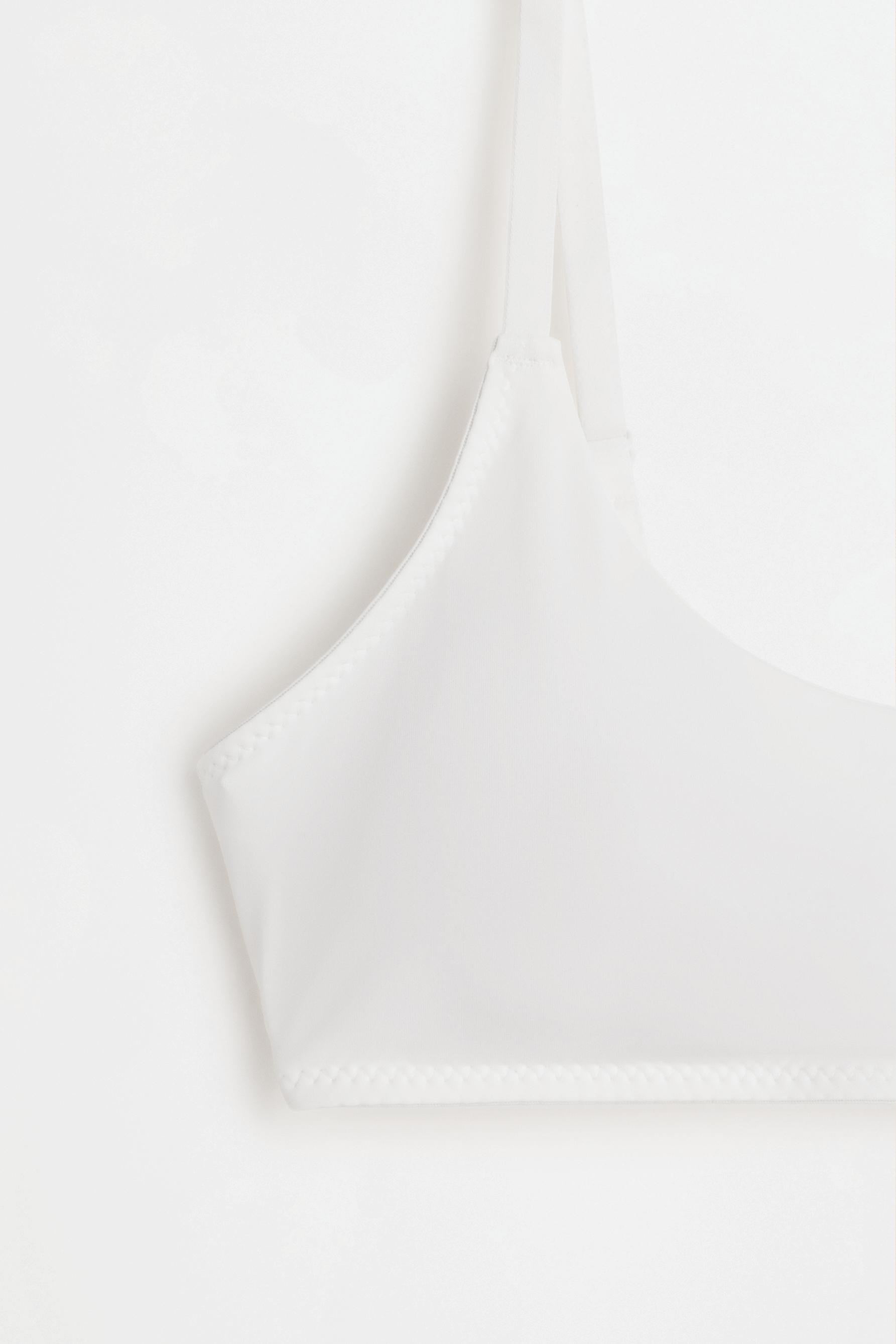 Microfibre crop top — WHITE