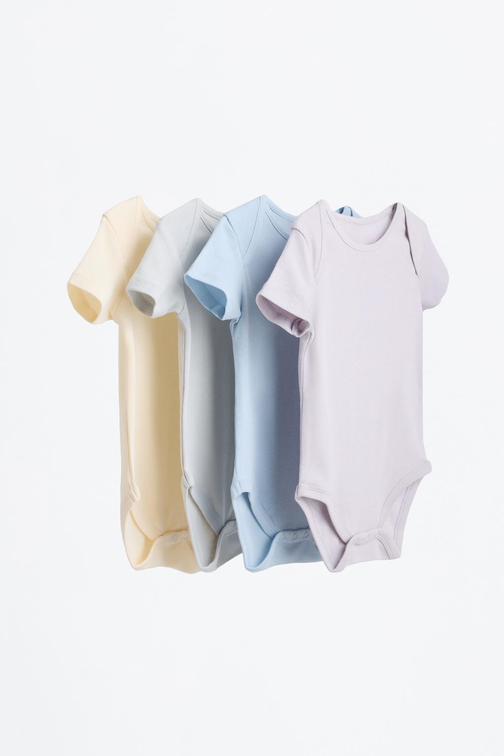 Pack of 4 basic bodysuits