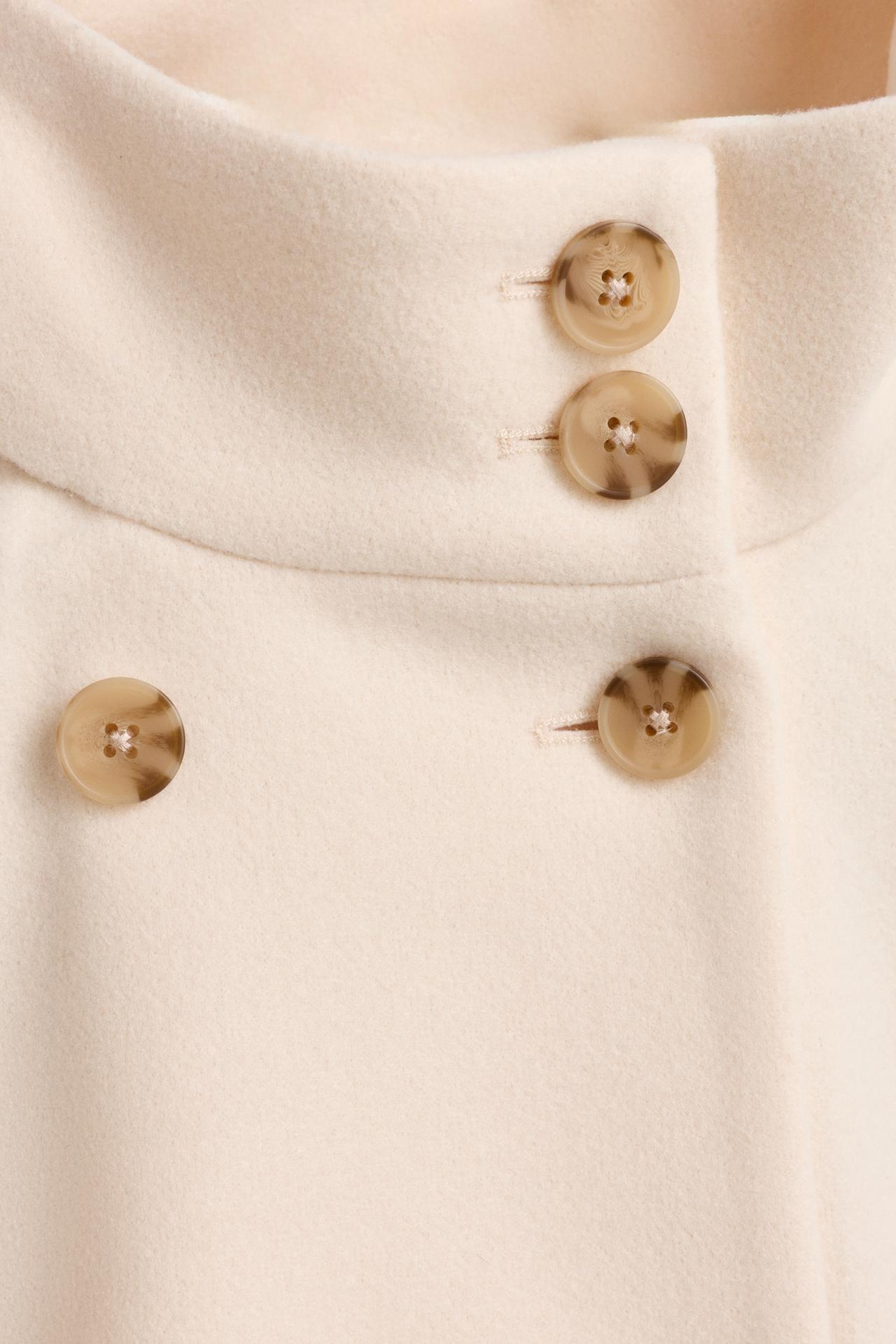 Wool-blend cape — VANILLA