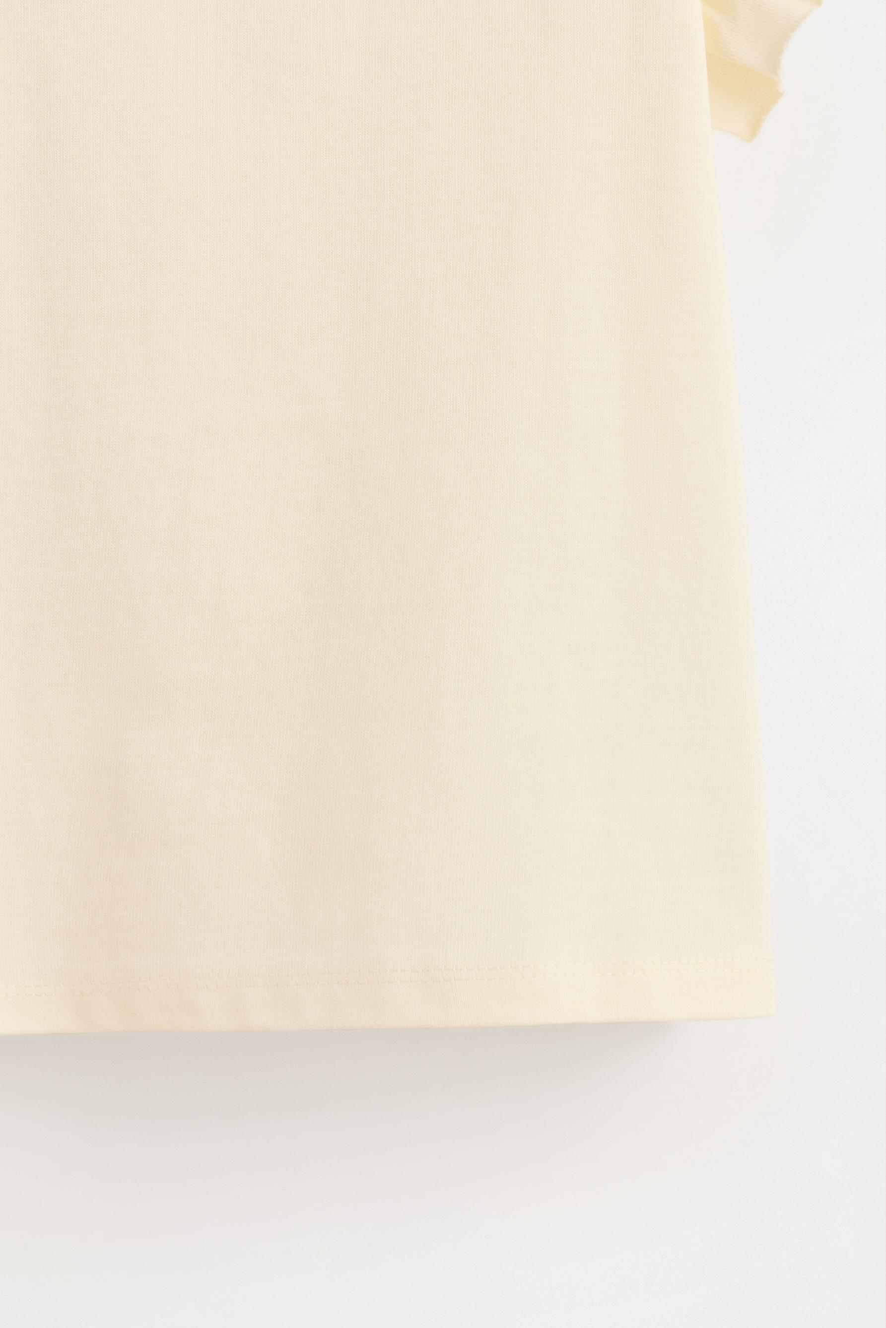 Heavy jersey ruffled T-shirt — BUTTER