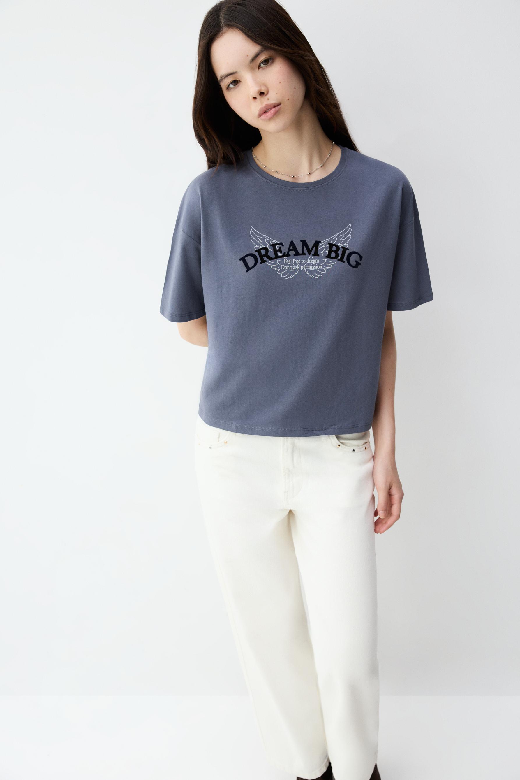 Camiseta estampado aterciopelado