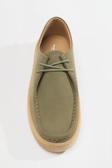 Moc-toe shoes — KHAKI 3
