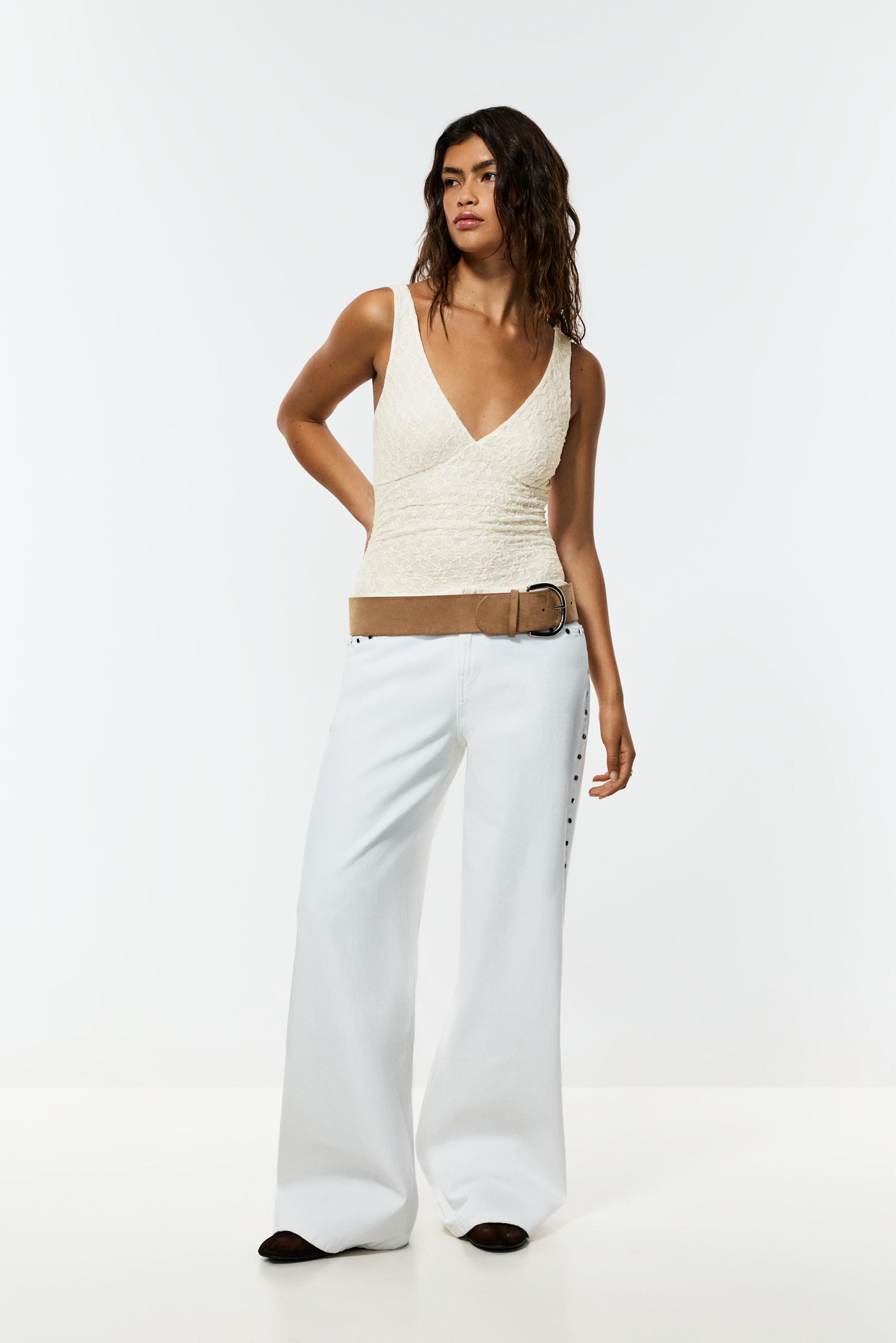 Lace bodysuit — OFF WHITE