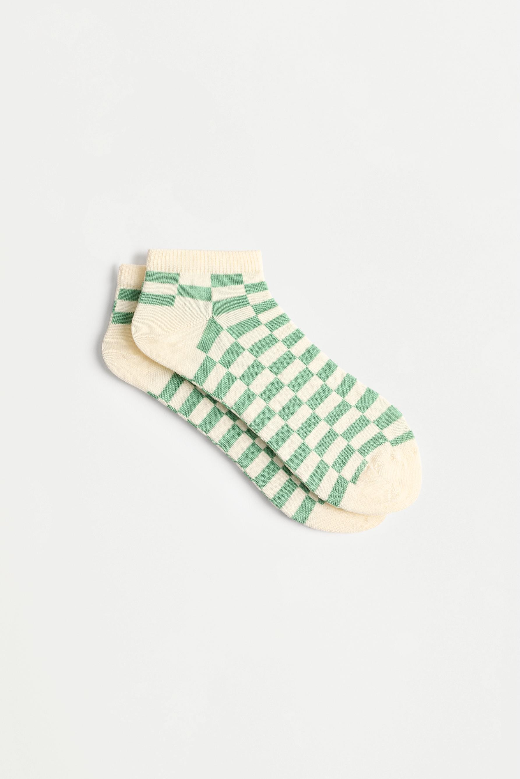 Contrast ankle socks (5-pack) — MEDIUM BEIGE