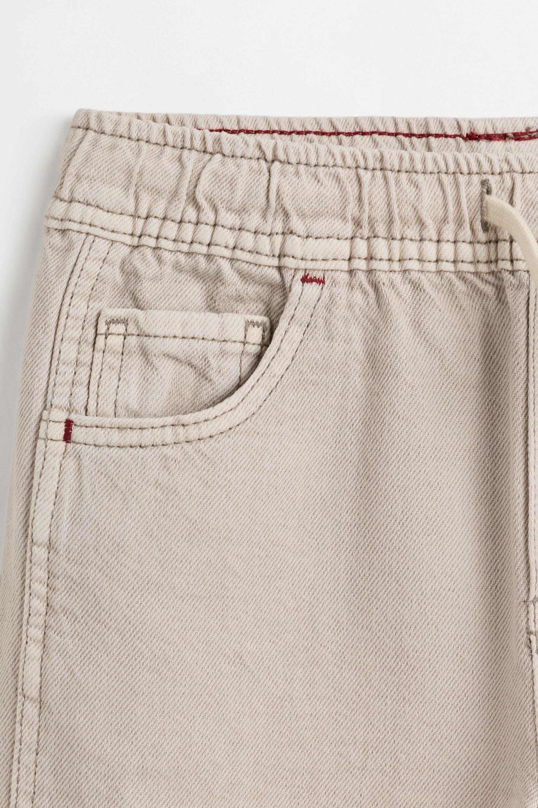 Wide-leg jogger jeans — ECRU