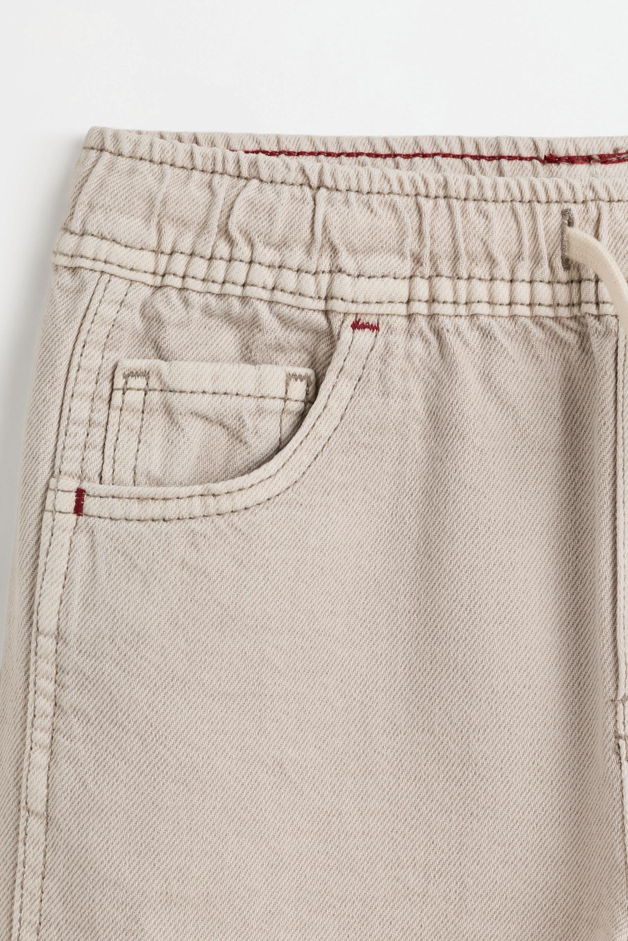 Wide-leg jogger jeans — ECRU