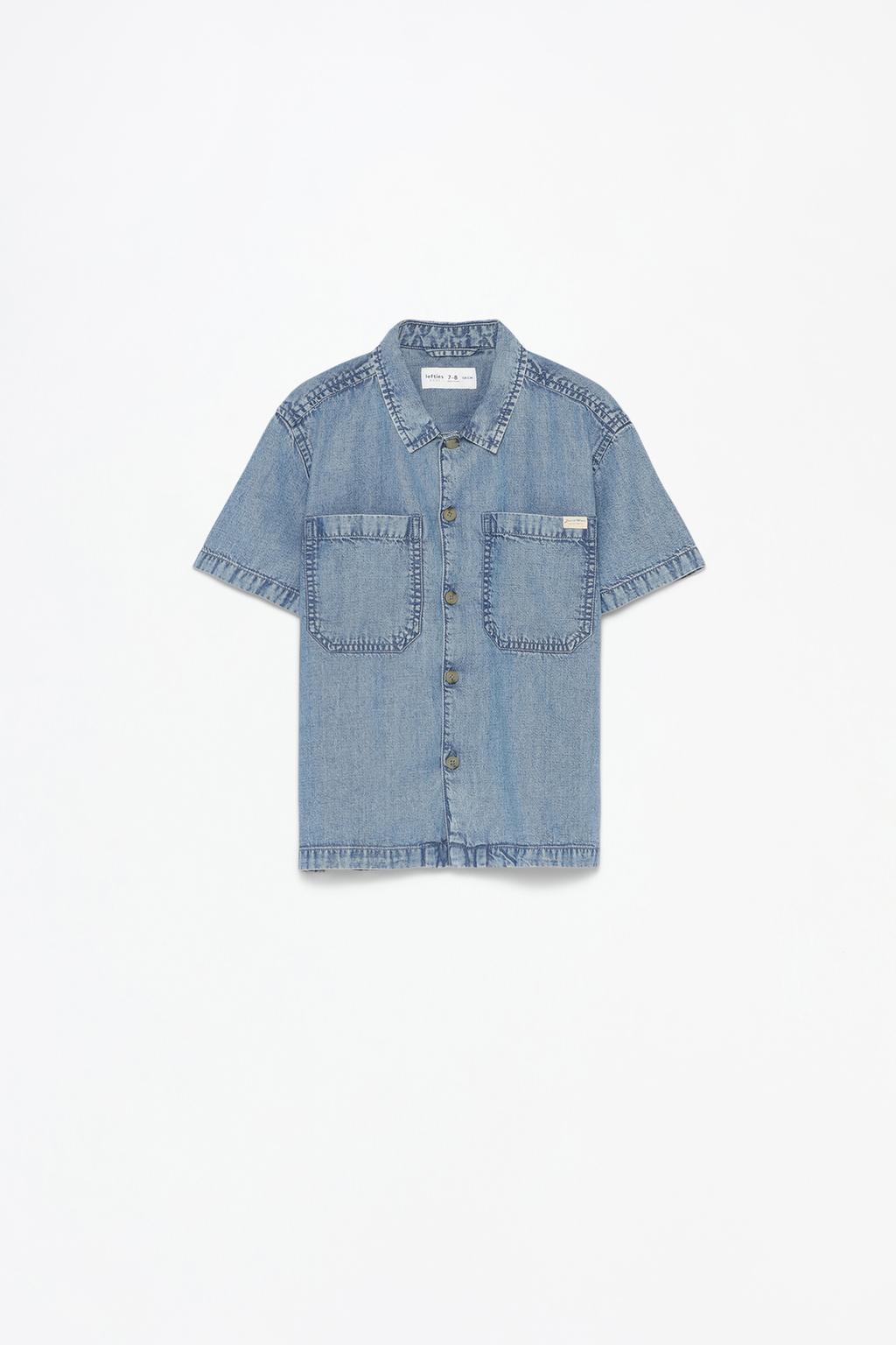 Lightweight short sleeve denim shirt