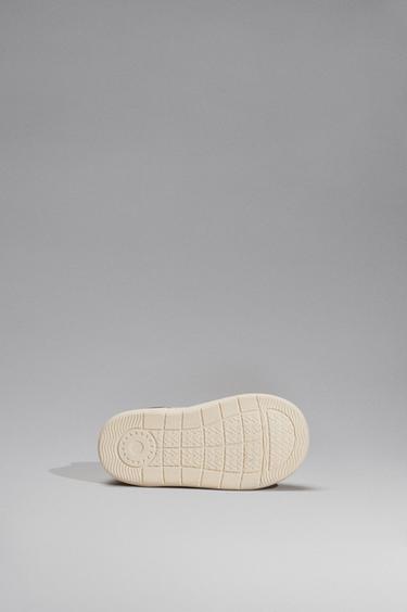 Mixed-finish barefoot sneakers — BURNT ORANGE 3
