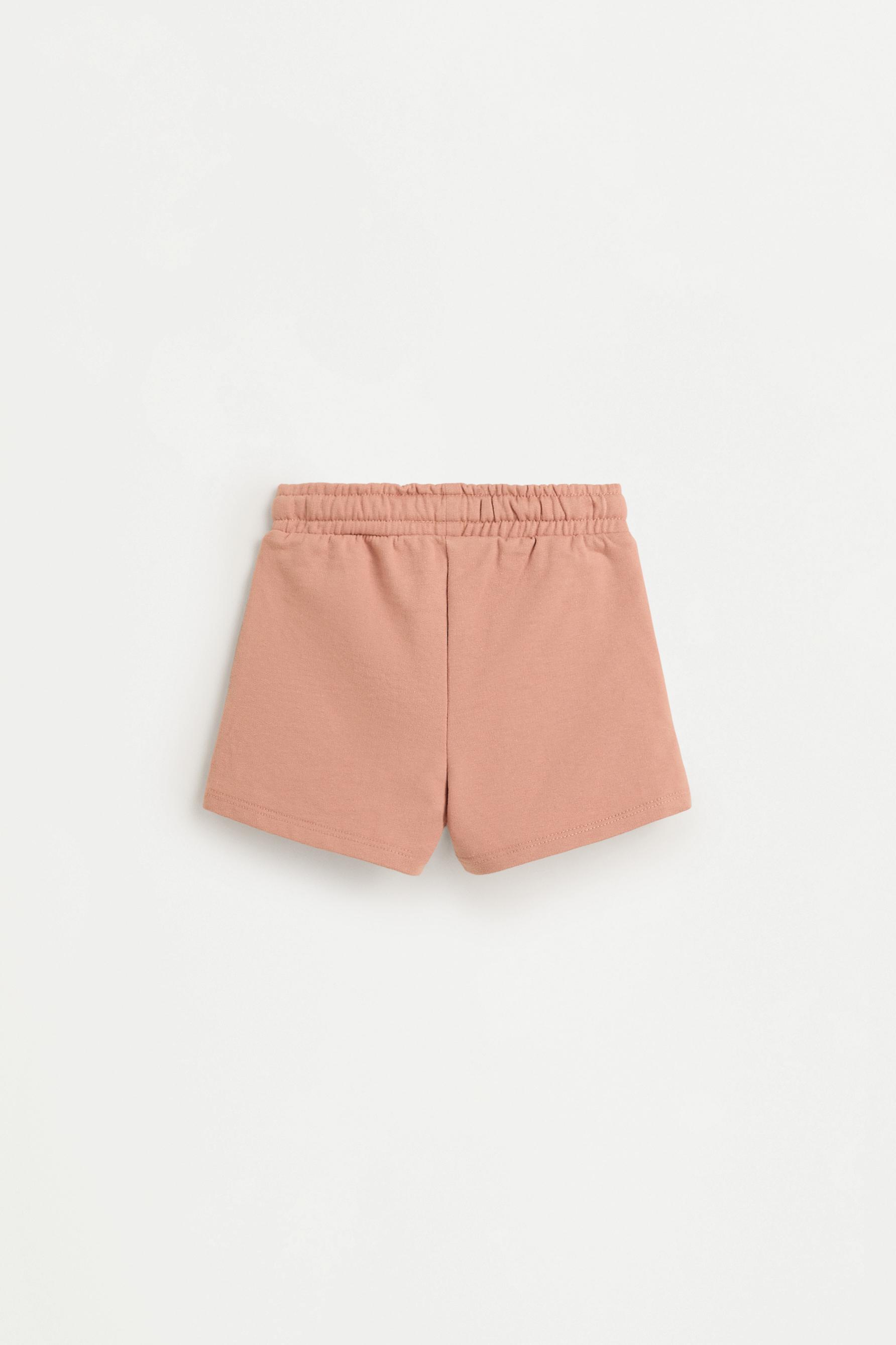 Pack of 2 plain fleece shorts — LIGHT BEIGE