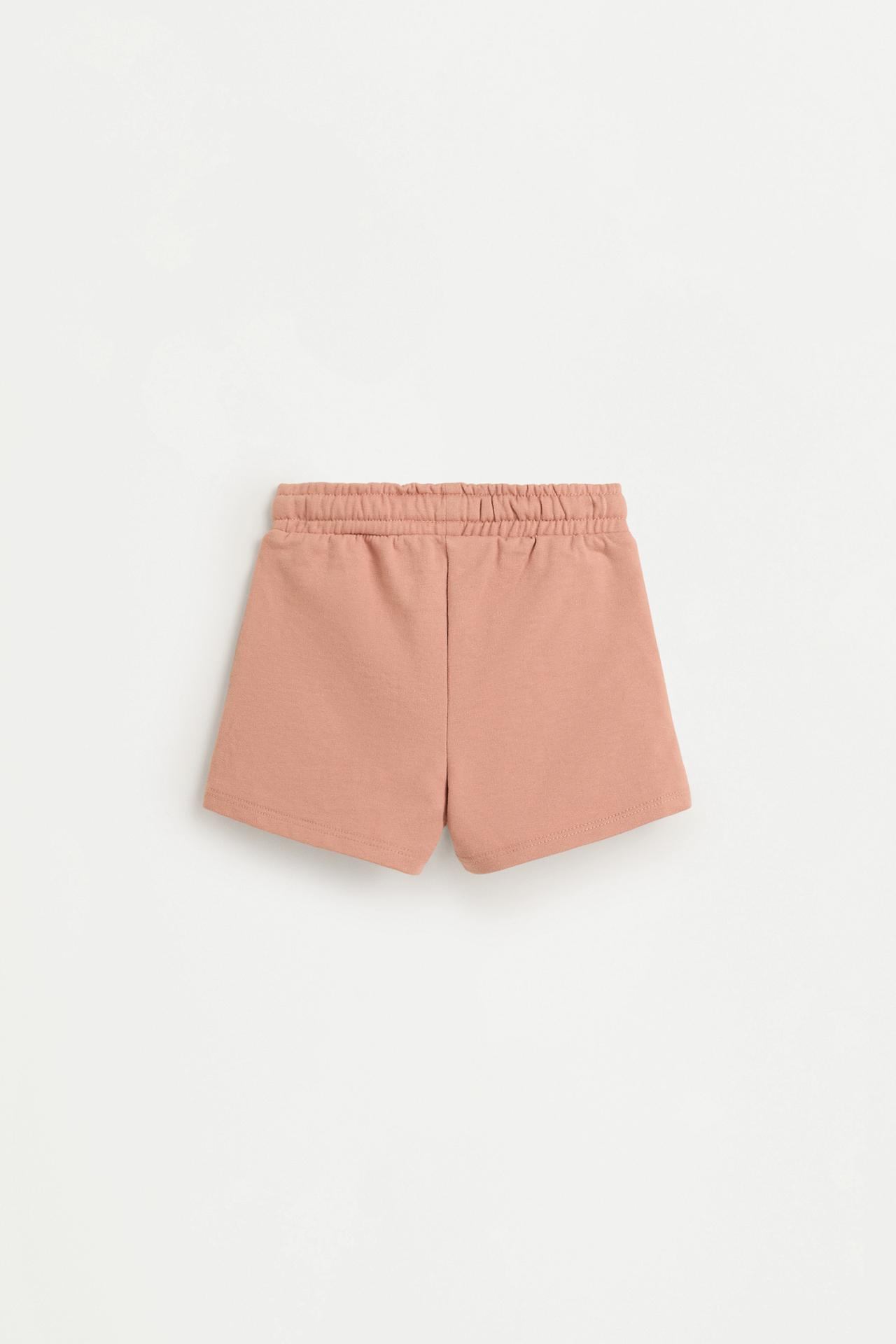 Pack of 2 plain fleece shorts — LIGHT BEIGE
