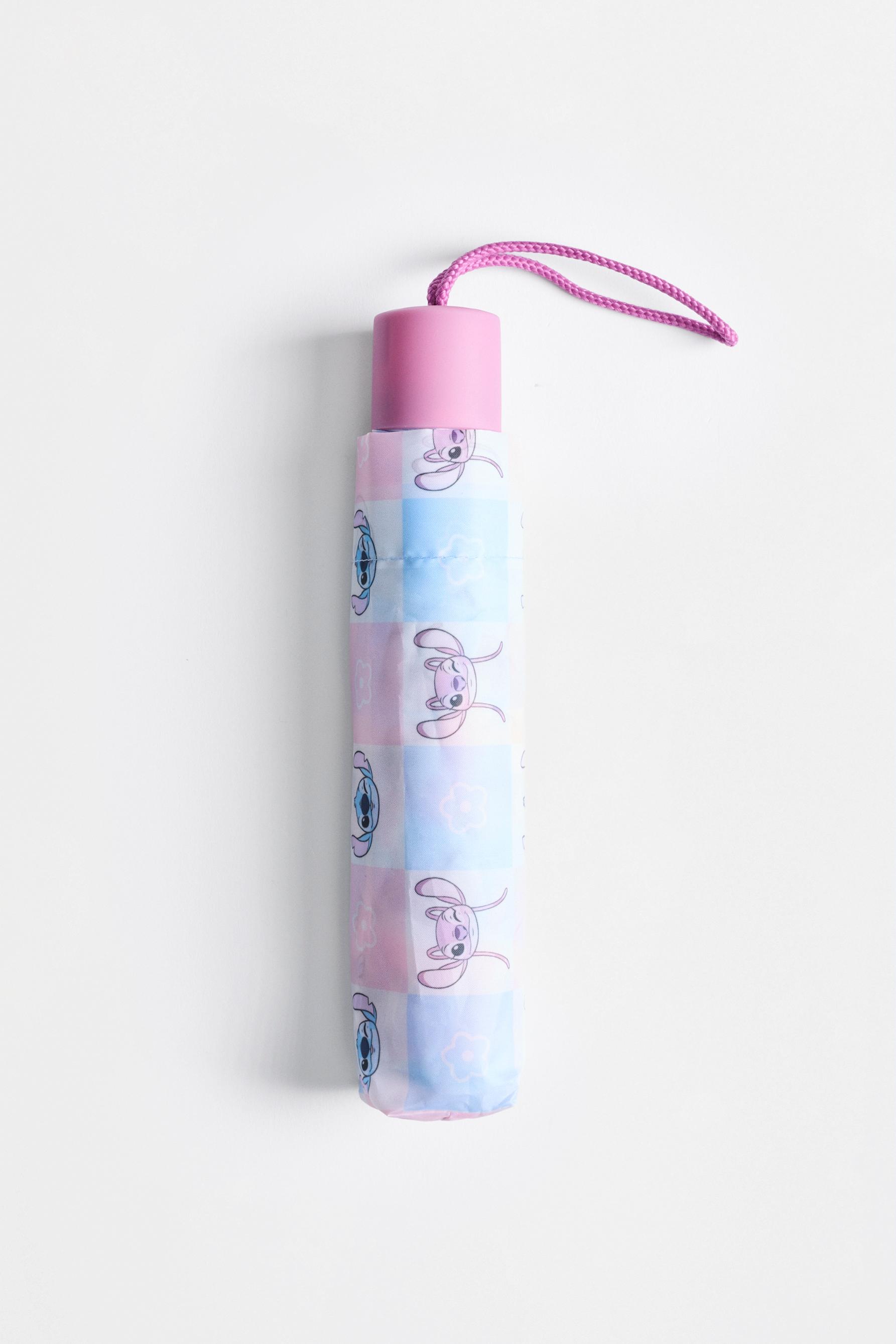 Stitch & Angel ©Disney foldable umbrella — PINK/WHITE