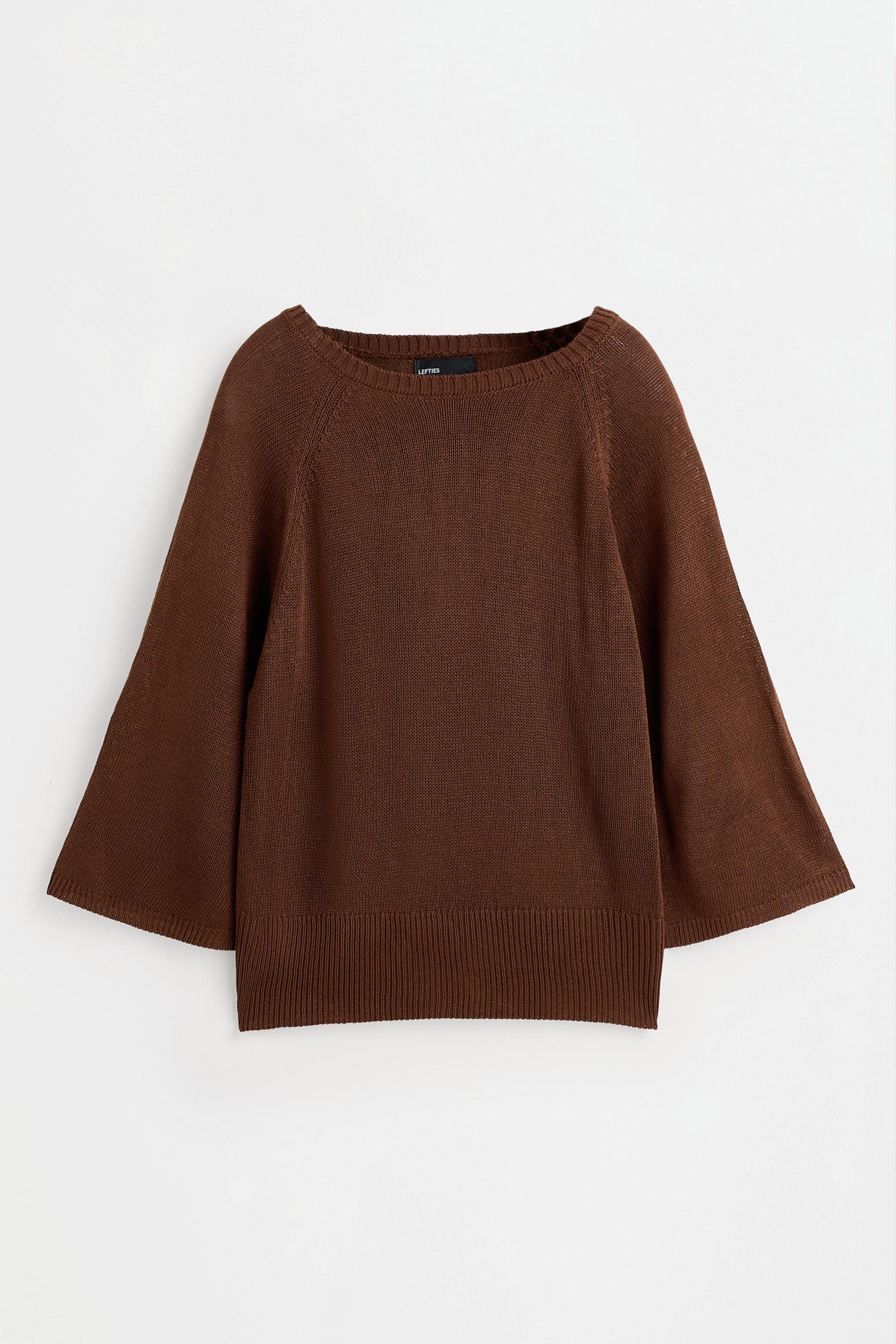 Raglan sleeve sweater — CHOCOLATE