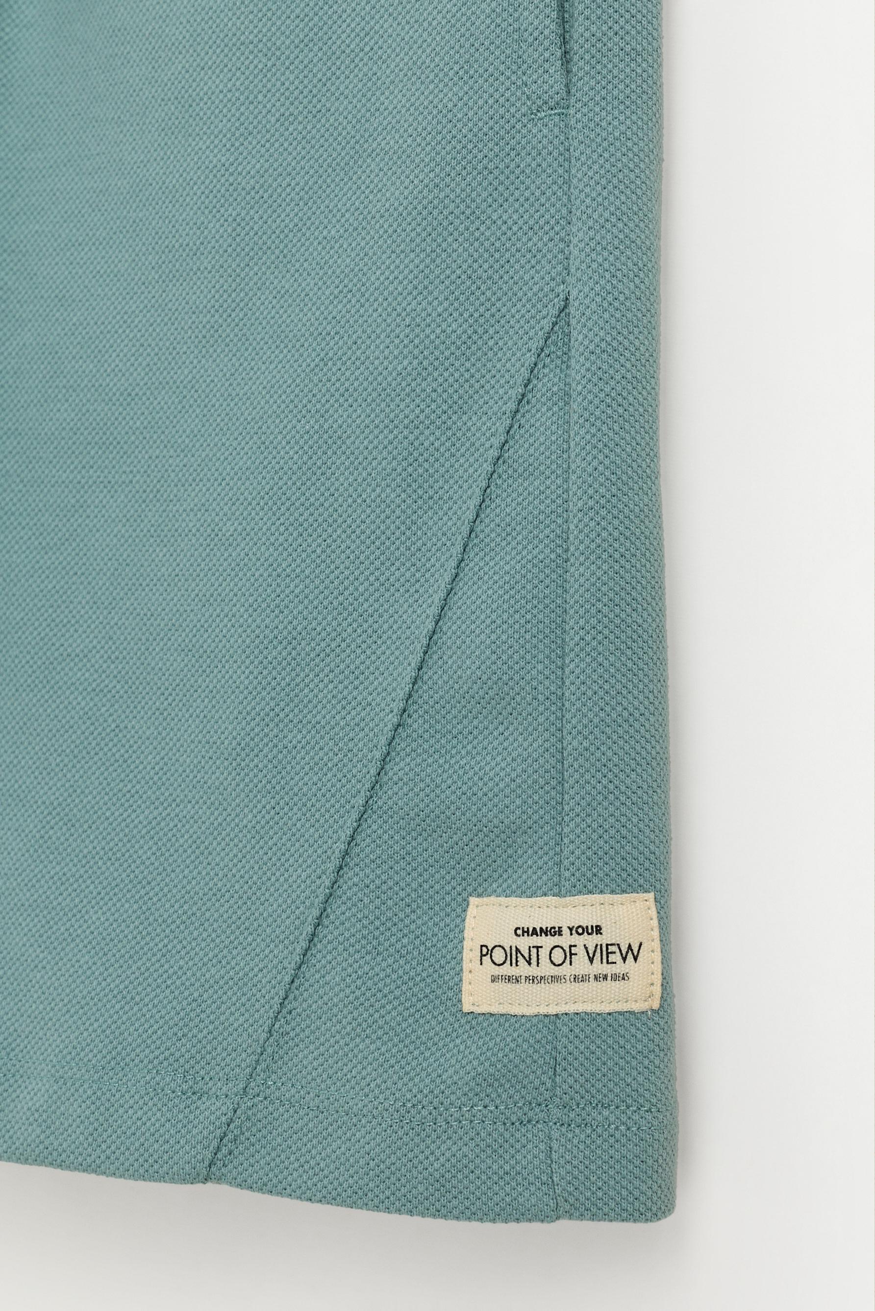 Piqué T-shirt and Bermuda shorts co-ord — PALE TURQUOISE