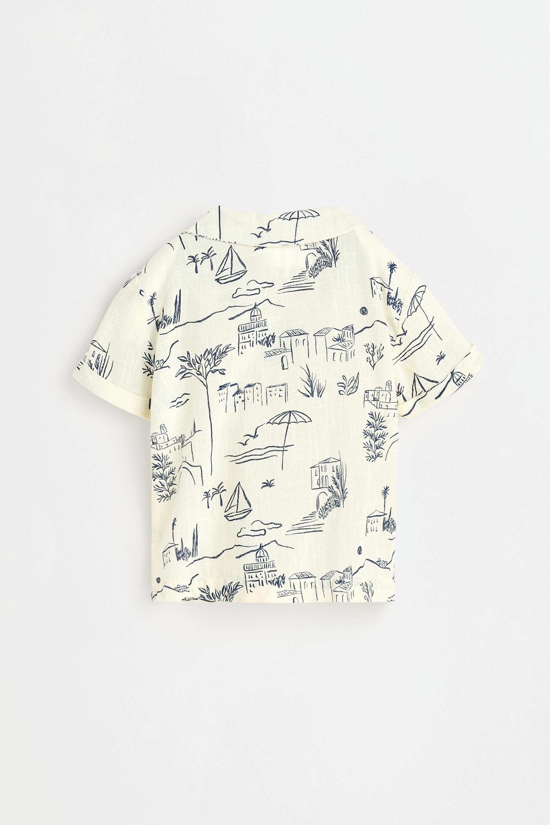 Printed rustic shirt — ECRU