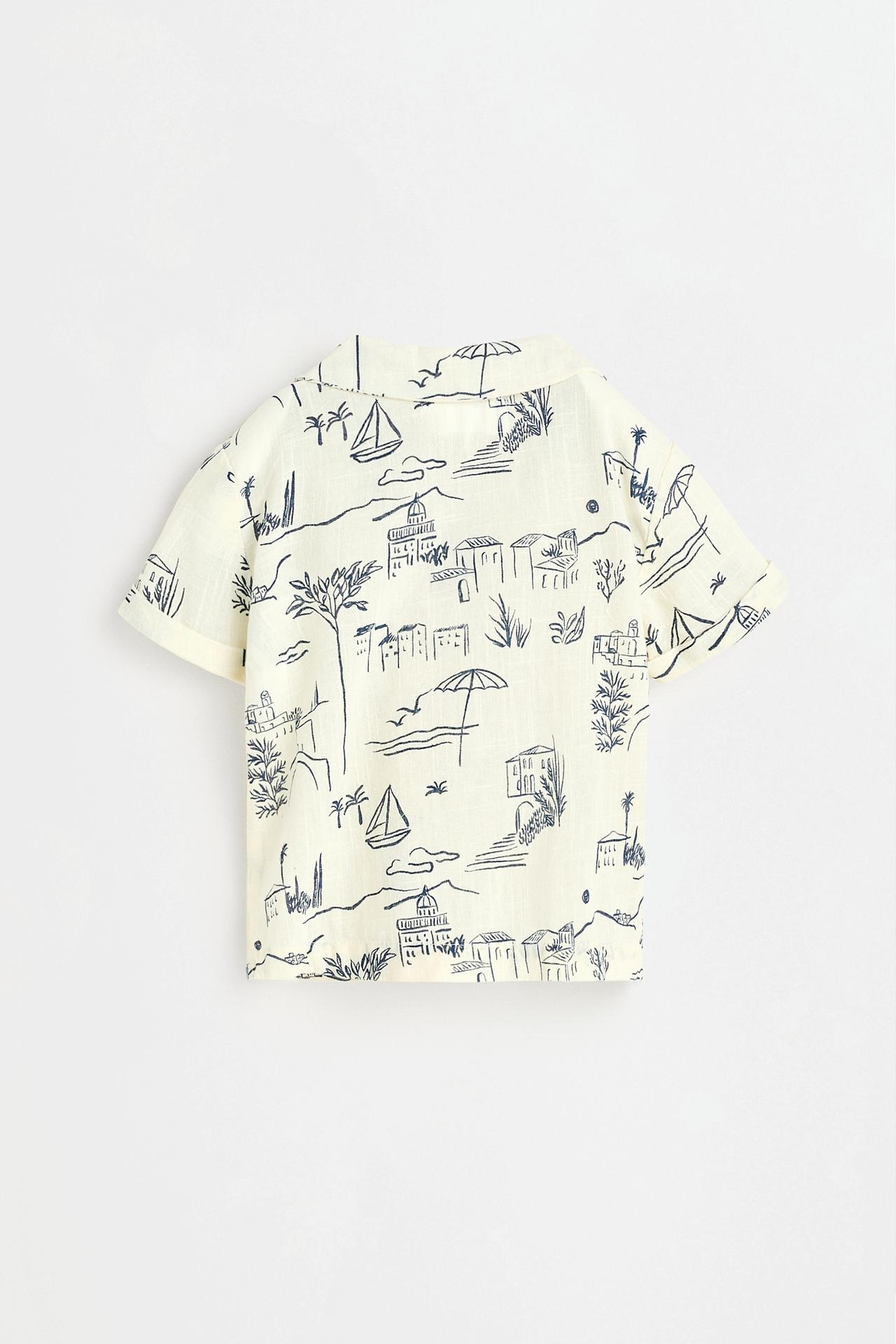 Printed rustic shirt — ECRU