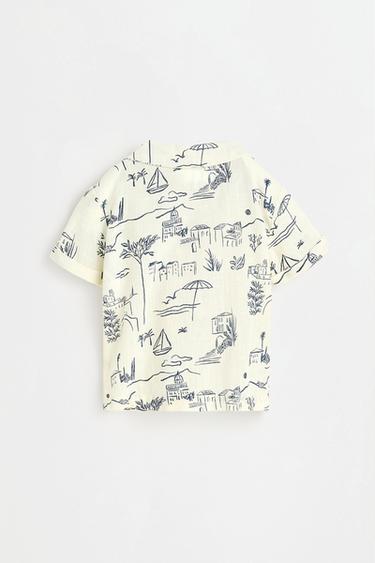 Printed rustic shirt — ECRU 2