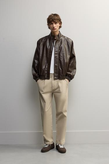 Relaxed fit chino trousers — BEIGE 1