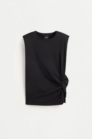Knotted T-shirt — BLACK 6