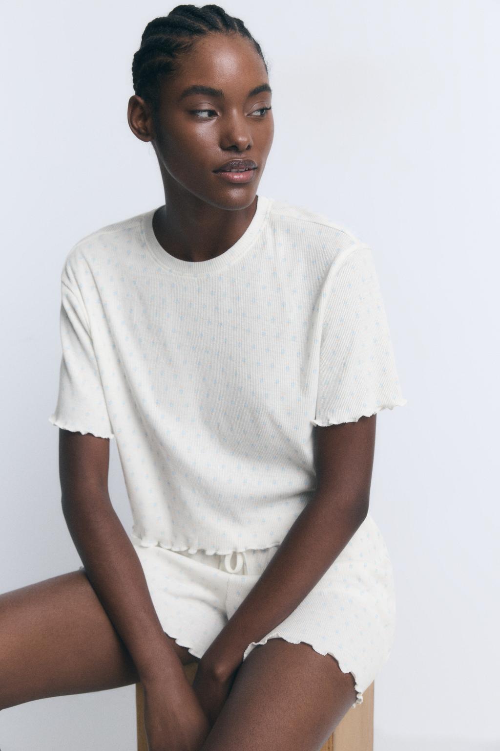 Scalloped pyjama T-shirt