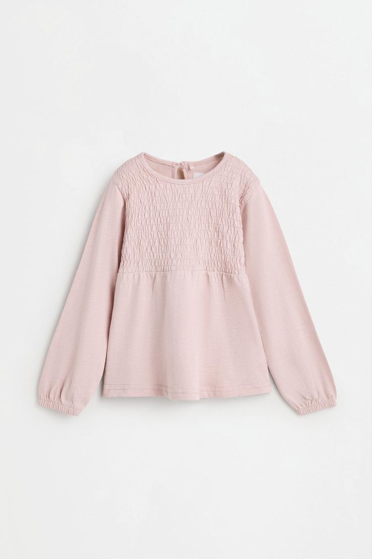 Smocked T-shirt — PINK